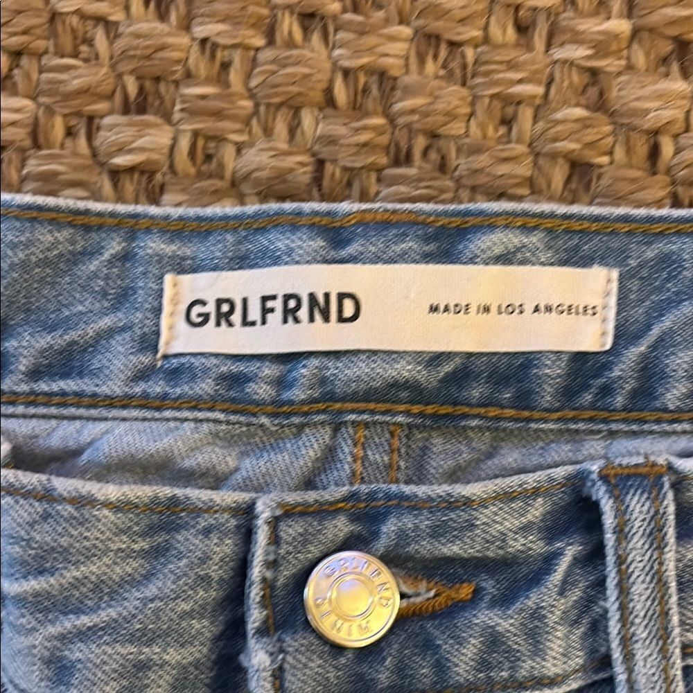 GRLFRND Blue Relaxed Fit Jeans with Distressed Details - Picture 2 of 12